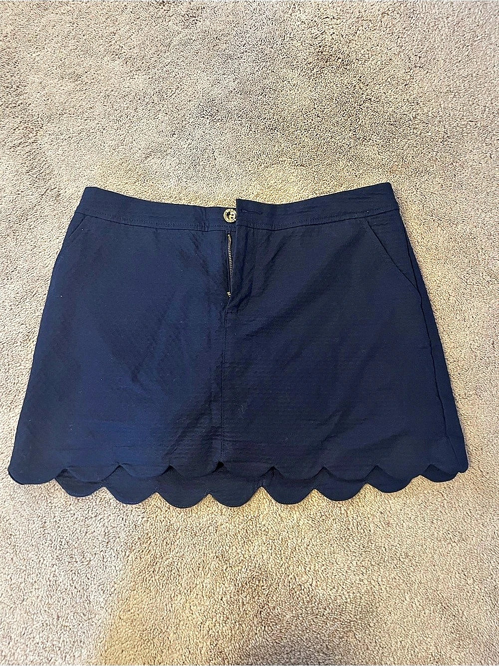 Lilly Pulitzer Colette Scallop Hem Skort in Blue